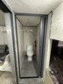 全鋁合金折疊門(mén)推拉門(mén)隱形開(kāi)放式廚房燃氣驗收簡(jiǎn)易百葉隔斷門(mén)移門(mén) 防火阻燃黑色+白色鋁板+帶鎖 曬單實(shí)拍圖