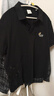 GXG男裝 【涼感】新中式蘭花繡花polo衫男士翻領(lǐng)短袖T恤 25夏新品 黑色 XL 曬單實(shí)拍圖