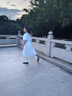 Baldauren12大童女裝連衣裙15初中16高中學(xué)生18少女孩法式泡泡袖網(wǎng)紗仙女裙 藍(lán)色 155 (M) 建議體重80-95斤 曬單實(shí)拍圖