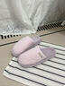 樸西冬季女士保暖居家舒絨棉拖鞋條紋刺繡玉兔絨家用燈芯絨防滑棉拖鞋 香芋紫 36-37 曬單實(shí)拍圖