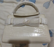 CHARLES&KEITH鱷魚紋凱莉包手提斜挎婚包包女包生日禮物七夕禮物CK2-50270880-1 Ivory象牙色 S 曬單實(shí)拍圖