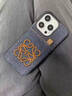 YNPO牛仔布LOEW蘋果14promax手機(jī)殼高級(jí)刺繡適用iPhone16保護(hù)殼支架零錢插卡包15Pro男女款13情侶套 LOEW牛仔布刺繡插卡包【深藍(lán)色】 iPhone 16 Pro Max 曬單實(shí)拍圖