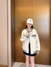 女童外套棒球服秋裝2025新款洋氣時(shí)髦中大童時(shí)尚休閑兒童春秋上衣 米色【高品質(zhì)】 160 曬單實(shí)拍圖