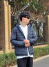啄木鳥輕薄羽絨服男短款2025年新款輕便男士冬季外套男裝休閑百搭鴨絨服 霧霾蘭【連帽款-輕薄保暖】 XL 曬單實(shí)拍圖