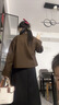 歐迪惠法式連衣裙女裝2025年秋季新款衣服套裝毛呢外套女秋冬小香風(fēng)裙子 咖色毛呢外套+黑色裙 S 【80-95斤】 曬單實(shí)拍圖
