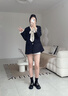 卓詩尼厚底樂福鞋女2025新款小皮鞋秋冬季襪靴加絨靴子中筒馬丁靴女靴子 黑色單里【跟高5cm】 34 曬單實拍圖