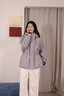 高梵風殼5.0黑金鵝絨服收腰顯瘦2025年冬女士五分短款連帽羽絨服外套 紫金2號 L 曬單實拍圖