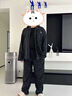 雅鹿純棉睡衣男士大碼秋冬季胖子寬松加肥長袖100%全棉休閑家居服套裝 【100%棉  親膚舒適】A035 3XL 【建議體重180-220斤】 曬單實拍圖