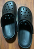名創(chuàng  )優(yōu)品（MINISO）洞洞鞋男夏季外穿沙灘涼鞋防滑厚底踩屎感包頭涼拖鞋黑色42-43 曬單實(shí)拍圖