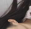 伊燦S925銀針黑色方形小耳釘養(yǎng)耳洞睡覺免摘耳環(huán)小巧時尚精致氣質耳飾 S925銀針黑色方形耳釘 曬單實拍圖