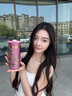 唐帕（TANGPA）高檔純鈦保溫杯外出便攜式高顏值咖啡杯女生吸管水杯生日禮物鈦杯 櫻雪粉【內(nèi)外純鈦+純鈦吸管】 曬單實(shí)拍圖