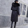 皮爾卡丹可拆卸派克羽絨服女冬季2025年新款中長(cháng)款連帽白鴨絨外套 黑色 7902款 2XL [建議125-140斤] 曬單實(shí)拍圖