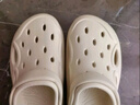 名創(chuàng)優(yōu)品（MINISO）洞洞鞋男女夏季外穿涼鞋防滑厚底踩屎感包頭涼拖鞋 卡其+海洋星星 曬單實拍圖