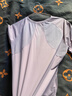 phigeer網(wǎng)紗透氣健身服短袖速干跑步訓練服女夏季寬松瑜伽服薄款運動(dòng)上衣 藕紫短袖 XL 曬單實(shí)拍圖