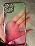 米獅【自帶鏡頭膜】適用iPhone手機(jī)殼新款蘋果手機(jī)保護(hù)殼超薄漸變色透明全包防摔一體防塵網(wǎng)簡(jiǎn)約硬殼 蘋果15plus【綠粉漸變】贈(zèng)膜 曬單實(shí)拍圖