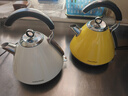 摩飛電器（Morphyrichards）電熱水壺藝術(shù)水壺 家用燒水壺 不銹鋼電熱水壺 燒水壺大容量  MR7456A 1.5L 米白 曬單實(shí)拍圖