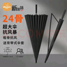米波迪（Meebordi）加大雨傘直桿24骨長(cháng)柄商務(wù)雙人傘超大加厚直桿防風(fēng)傘抗風(fēng)加大黑色 曬單實(shí)拍圖