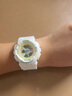 卡西歐（CASIO）手表女BABY-G時(shí)尚防水防震學(xué)生運動(dòng)雙顯石英電子日韓表送女友禮物 BA-110FH-7A 夏日夢(mèng)幻炫白紫粉 曬單實(shí)拍圖