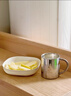 妍小廚316不銹鋼口杯帶把手馬克杯帶蓋泡茶杯雙層兒童辦公室茶缸子迷你 316不銹鋼口杯-烤漆木柄300ml 曬單實(shí)拍圖