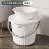 bdo加厚塑料臉盆水桶帶蓋3件套提水桶洗澡桶洗衣桶泡腳桶學(xué)生宿舍15L 曬單實(shí)拍圖