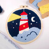 欣沁戳戳繡刺繡兒童手工diy粗毛線繡裝飾畫材料包套裝禮物 燈塔 曬單實(shí)拍圖