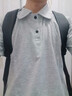 7家優(yōu)品 短袖t恤男士夏季新款太空棉polo衫美式重磅正肩寬松半袖上衣男 CQS-873灰色 M 曬單實(shí)拍圖