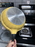 北鼎（Buydeem）不粘鍋平底鍋烤肉煎鍋電磁爐燃氣炒菜小鵝黃28cm 曬單實(shí)拍圖
