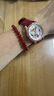歐利時(shí)（OLEVS）瑞士認證品牌手表女簡(jiǎn)約氣質(zhì)女士手表全自動(dòng)機械表夜光防水陶瓷表 OLEVS-6622-紅皮玫白女 曬單實(shí)拍圖