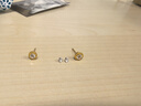 千葉珠寶黃金足金黃金鑲嵌鋯石耳釘百搭耳飾計價(jià)禮物送女友禮物 金重約1.72g/黃金鑲鋯養耳針 足金耳釘/支持多退少補 曬單實(shí)拍圖