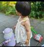 優(yōu)奇嬰兒夏裝女寶寶可愛(ài)吊帶兩件套夏季薄款純棉冰絲無(wú)袖背心短褲套裝 曬單實(shí)拍圖