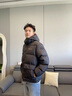 Teenie Weenie Men小熊男裝輕量零壓防潑水撞色可拆卸帽厚款羽絨服 黑色 M 曬單實拍圖