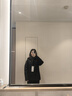 波司登（BOSIDENG）【反季】冬季羽絨服鵝絨女款短款連帽新國(guó)標(biāo)90絨商場(chǎng)同款寬松外套 黑色8056 S 160/84A 曬單實(shí)拍圖