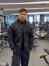 靖颯美式飛行員夾克男秋季短款立領(lǐng)棒球服cleanfit百搭正肩休閑外套潮 黑色 XL 曬單實(shí)拍圖