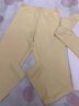 Q21【中暖】小暖皮兒童保暖內衣套裝男女童秋衣秋褲校服神器 條紋黃 120 曬單實(shí)拍圖