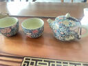 尼耳汝窯高檔尼爾茶具開(kāi)片清雅靈動(dòng)復古中式繁花泡茶壺一壺二杯禮盒裝 尼耳套裝茶具N1231 曬單實(shí)拍圖