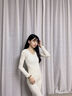 婷美保暖內衣女士美體修身顯瘦秋衣秋褲打底內搭無(wú)痕套裝秋冬季 白XL 曬單實(shí)拍圖
