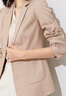 晚白【新品】氣質(zhì)通勤職業(yè)小西裝2025秋款修身顯瘦百搭西服外套女 淺粉色 XL 曬單實(shí)拍圖