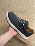 名郎品牌男鞋真皮鞋男低幫輕便舒適休閑一腳蹬板鞋男耐磨防滑透氣鞋 藍色 41 曬單實(shí)拍圖