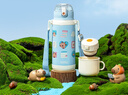 膳魔師（THERMOS）幼兒園兒童雙蓋316L不銹鋼保溫杯小學(xué)生開(kāi)學(xué)大容量水杯600ml 藍 曬單實(shí)拍圖