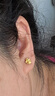 中國黃金（CHINA GOLD）四葉草黃金耳釘女999足金耳飾生日七夕情人節(jié)禮物送女朋友老婆 萬人推薦-幸運四葉草耳釘約0.8-0.9g-京速達(dá) 曬單實拍圖