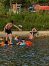 TOSWIM拓勝游泳浮漂跟屁蟲雙氣囊野游儲(chǔ)物包游泳包漂流袋 夏日冰橙 曬單實(shí)拍圖