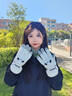 夏洛熊 XALORXION滑雪手套女冬季可愛卡通保暖觸屏戶外騎行防風(fēng)寒防水加絨手套 SK標(biāo)-粉黃 曬單實(shí)拍圖