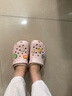 CROCS卡駱馳洞洞鞋泡芙云朵女鞋夏季新款女士增高鞋子高跟鞋涼鞋拖鞋女 云朵/石英粉（建議拍小一碼） 37 -38(240mm) 曬單實(shí)拍圖