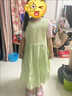 玉極虞女童夏季新款夏裝純棉無(wú)袖2025背心連衣裙中大童洋氣兒童公主裙子 綠色 (蝴蝶結裙) 110 建議身高105cm左右 曬單實(shí)拍圖