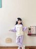馬克華菲女童套裝秋裝2025新款兒童衛衣女孩秋季衣服兩件套中大童長(cháng)褲童裝 紫A03 110 曬單實(shí)拍圖