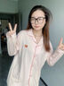 貓人 MiiOW純棉睡衣女士100%全棉春秋2025年新款家居服可外穿大碼長(cháng)袖套裝 米膚色【100%新疆棉親膚柔軟】 L 【推薦160-165cm95-110斤】 曬單實(shí)拍圖