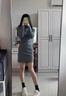 UKMR包臀連衣裙秋冬季套裝女2025新款短裙子大衣內(nèi)搭修身針織打底穿搭 灰色小高領(lǐng)連衣裙【秋冬】 S 90斤內(nèi) 曬單實(shí)拍圖