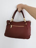 歌詩(shī)嫚（Geshiman）頭層牛皮托特包2025新款軟皮休閑媽媽單肩包女時(shí)尚情人節禮物7281 棗紅禮盒裝 曬單實(shí)拍圖