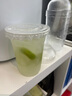 雙槍（Suncha）一次性奶茶杯咖啡杯帶蓋網(wǎng)紅冷飲杯透明家用商用塑料杯500ML*20套 曬單實(shí)拍圖