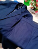 皮爾卡丹（pierre cardin）品牌西服套裝男士商務(wù)全套面試職業(yè)上班正裝西裝結(jié)婚新郎伴郎西服 二扣藏青【兩件套】 +七件禮品 XL （建議110-120斤穿） 曬單實(shí)拍圖